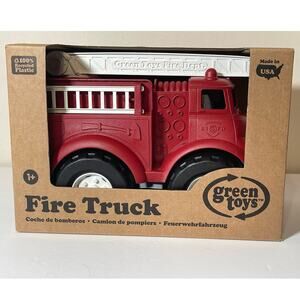 Green Toys Fire Truck Red Tough Recycled Plastic Toy Vehicle for Kids Age 1+